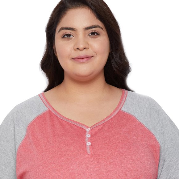 Gypsie blu Women Cotton Nighty Lounge Dress Comfortable Maxi Dresses with Sleeve - Picture 6 of 7